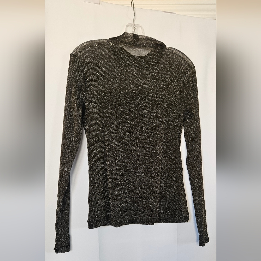 Banana Republic Mock Neck Sheer Long Sleeve Top NWT - Picture 9 of 9